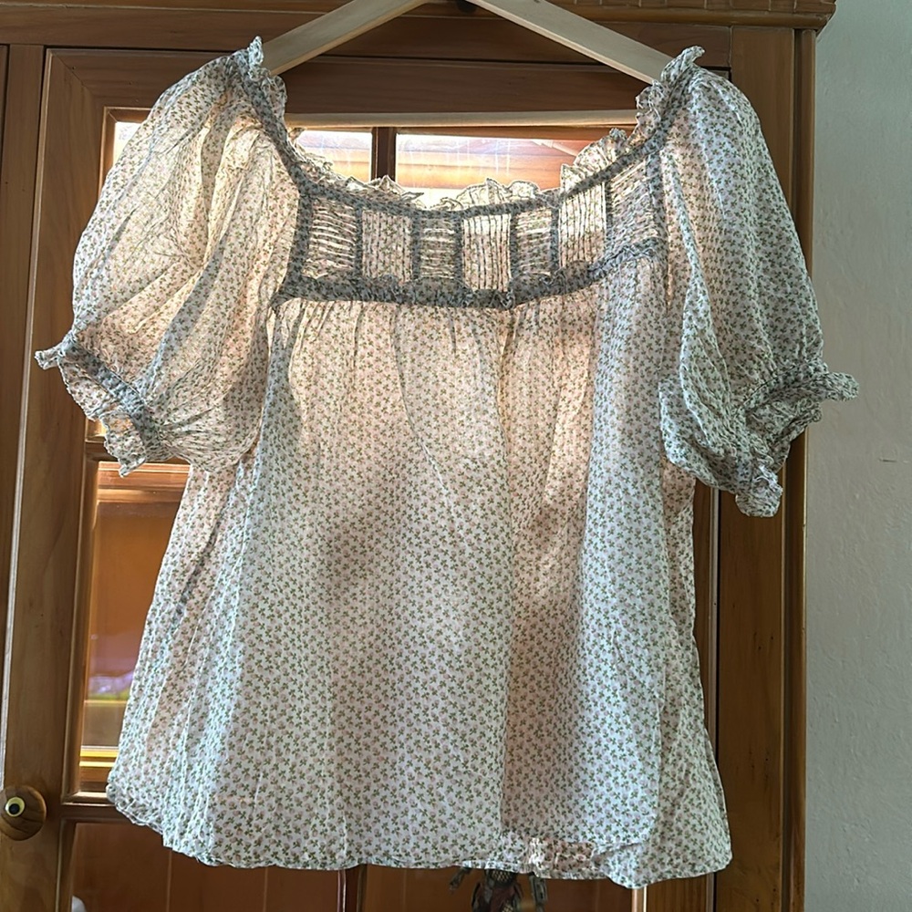Doen Frances top, medium Euc